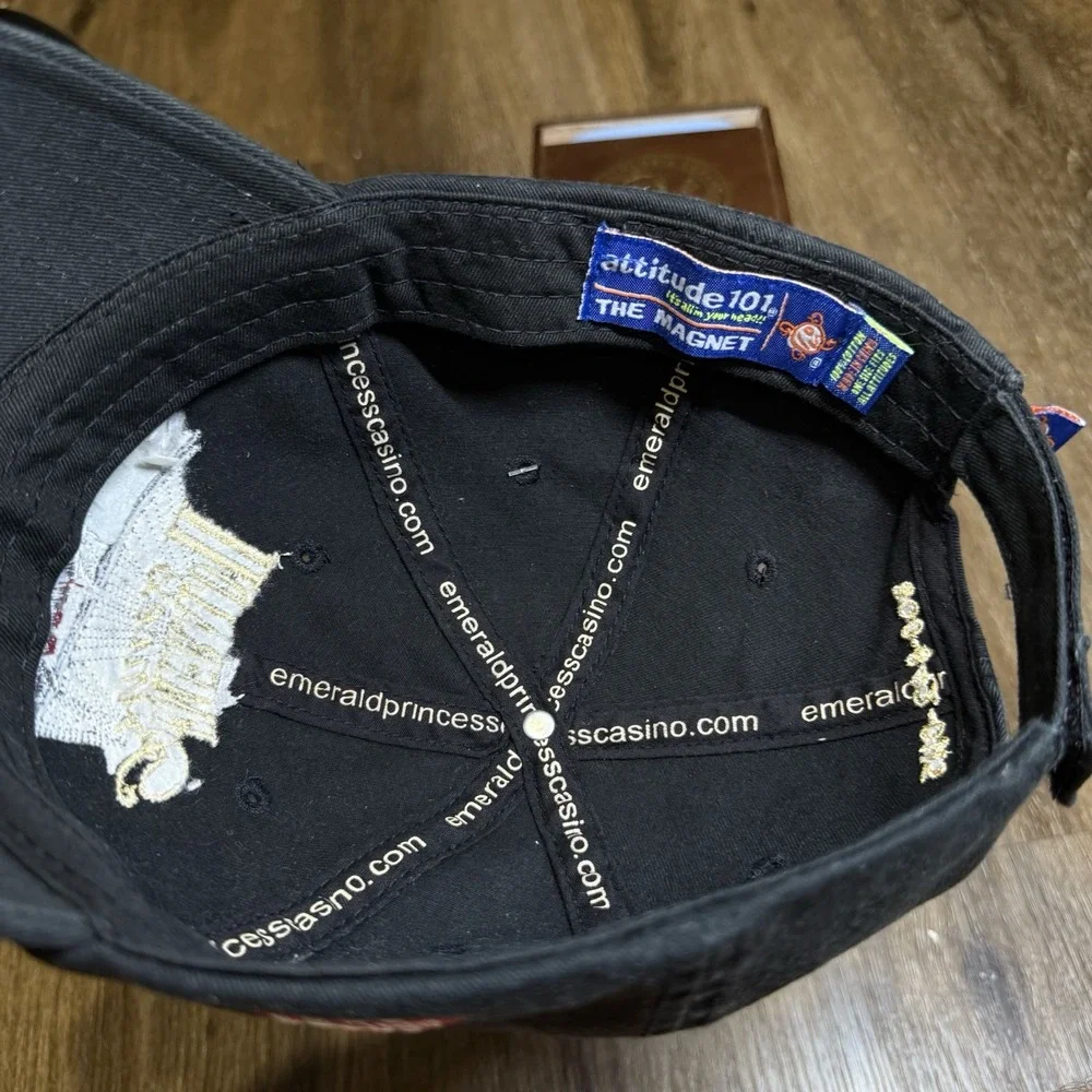 Ocean Player Club Poker‎ Hat Navy Black White Adj Strap Degen Gamble Spade